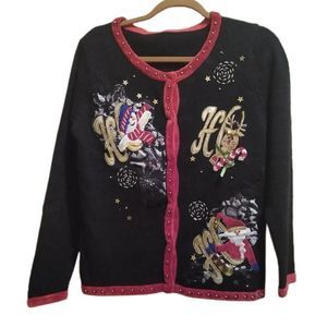 Christmas Ho Ho Sweater Santa, Snowman and Reindeer